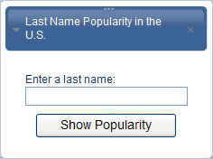 Check out the popularity of any surname