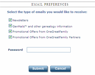 Email Preferences